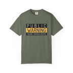 Public Warning Huge Shoulders-T-Shirt